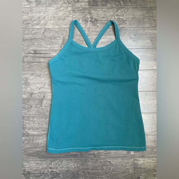 Lululemon Tank Top Teal Mesh Back - Picture 2 of 5